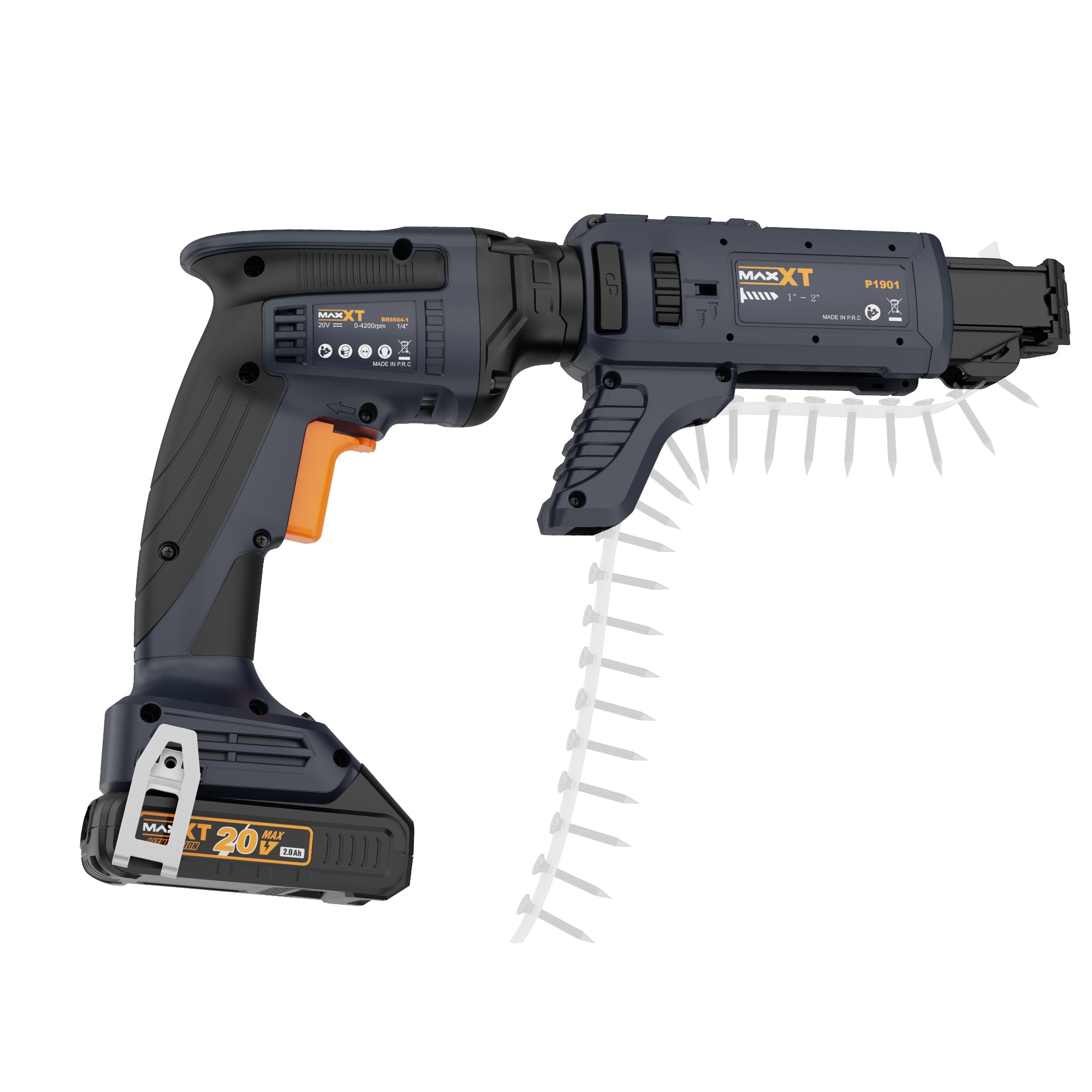 MAXXT 20V Drywall Screw Gun Brushless(Included 2.0Ah Battery and Charger)
