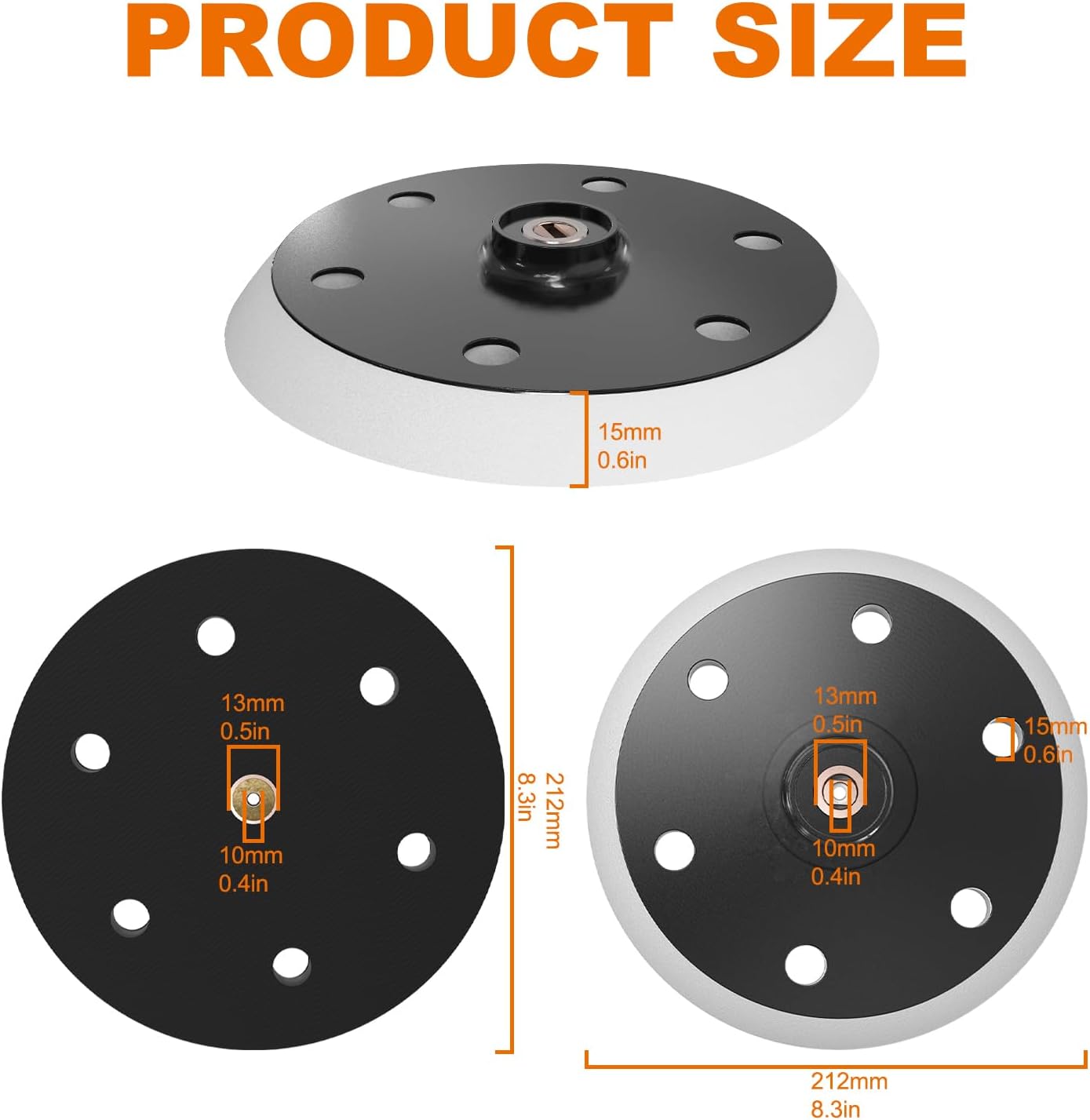 MAXXT 8.5"Hook & Loop DRYWALL  Sander Backing Plate Pad,  for MAXXT Drywall Sander R7202