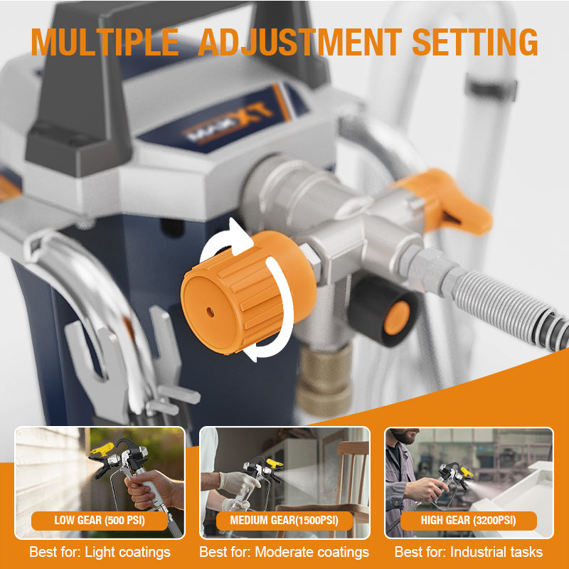 MAXXT Airless Paint Sprayers,1300W High Pressure Airless Stand Sprayer