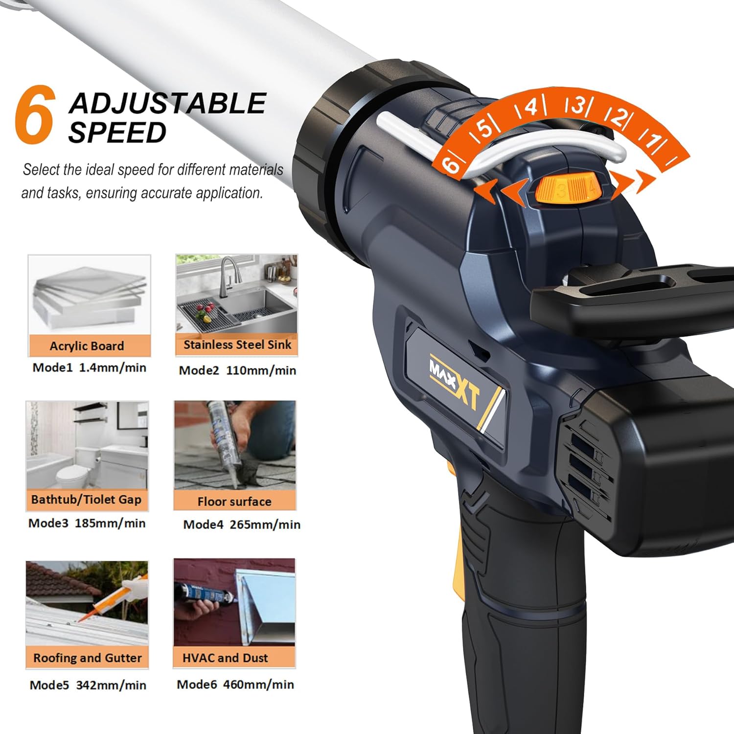 MAXXT cordless caulking gun, standard 2.0AH battery