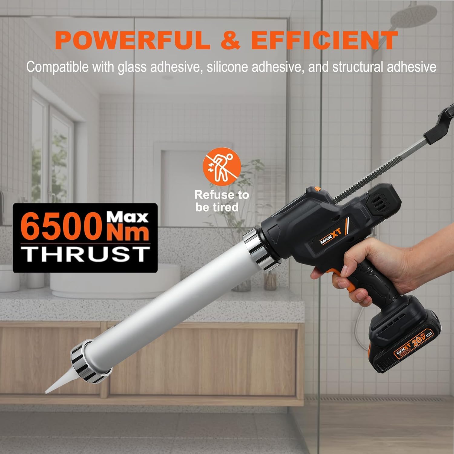 MAXXT cordless caulking gun, standard 2.0AH battery