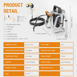 MAXXT Airless Paint Sprayers,1300W High Pressure Airless Stand Sprayer