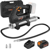 MAXXT Grease Gun Kit Cordless, Grease Gun Battery Powered 20V 10000 PSI with 40” Long Hose and LED Light, Electric Grease Gun with 6 Speed Triggers(Included 4.0Ah Battery and Charger)