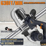 MAXXT 20V Portable Brushless Band Saw Kit 2.5inch Cutting Capacity,Makita battery type