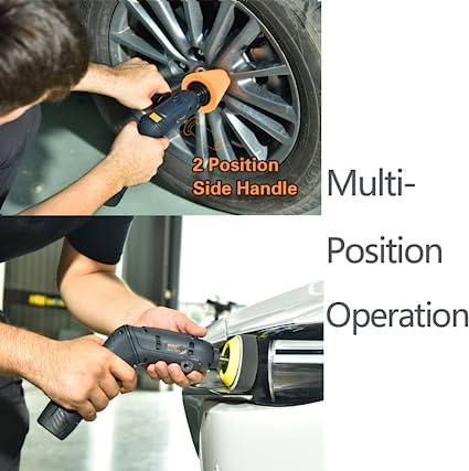 MAXXT Cordless Polisher 12V Mini Buffer Polisher Tool Set Variable Speed 1500mAh Li-ion Battery with Fast Charger and Polishing Pads for Car Detailing and Painted Surface Polishing
