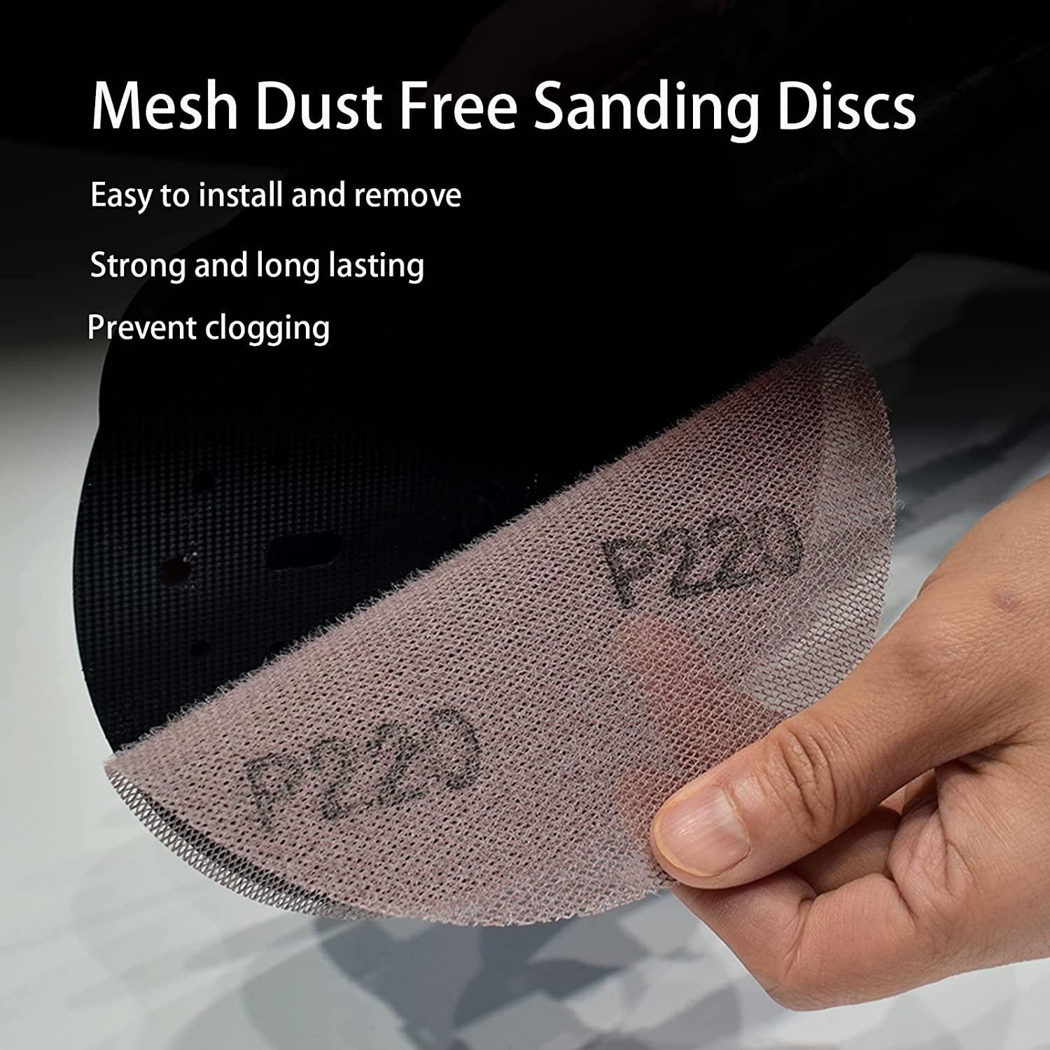 MAXXT 6"(150mm) Hook & Loop DA Sander Backing Plate Pad 30 Sandpaper, Dual-Action Random Orbital Sanding Pad - Low Profile Edge, Medium Density - for MAXXT Brushless Orbit Sander R7303