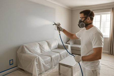 How to Paint a Wall With a Spray Gun