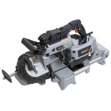 MAXXT Portable Band Saw with Base 10-Amp 5-Inch Deep Cut Variable Speed Handheld Portable Automatic Multi-Purpose Cutting with Carrying wheels