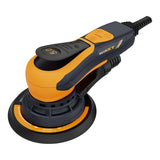 MAXXT Vibrant Orange 150mm Brushless Orbital Sander | 5.0mm Eccentric with 6-Speed Control | Low-Vibration Design & Advanced Dust Extraction for Woodworking, Car Detailing, DIY