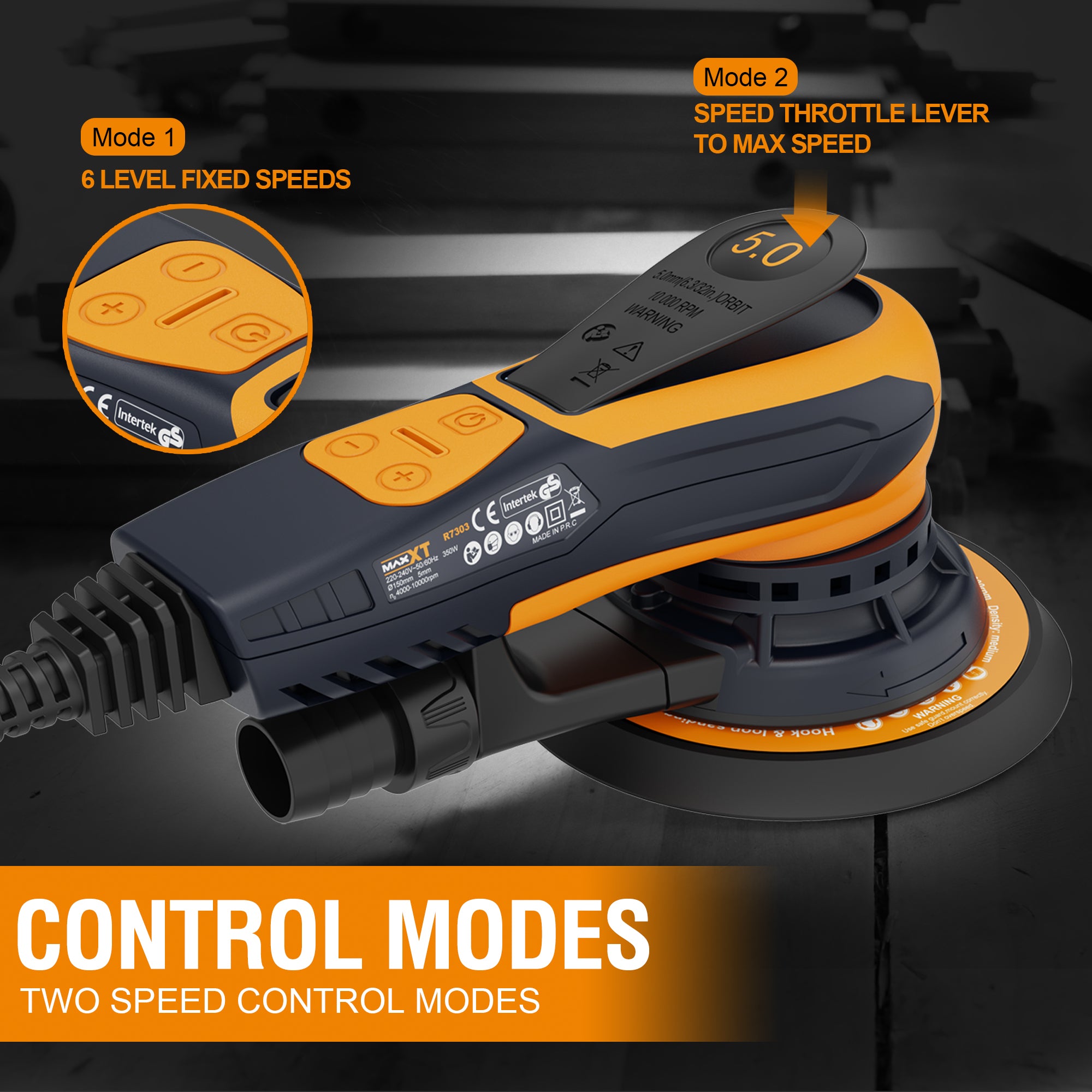 MAXXT 150mm Brushless Random Orbital Sander