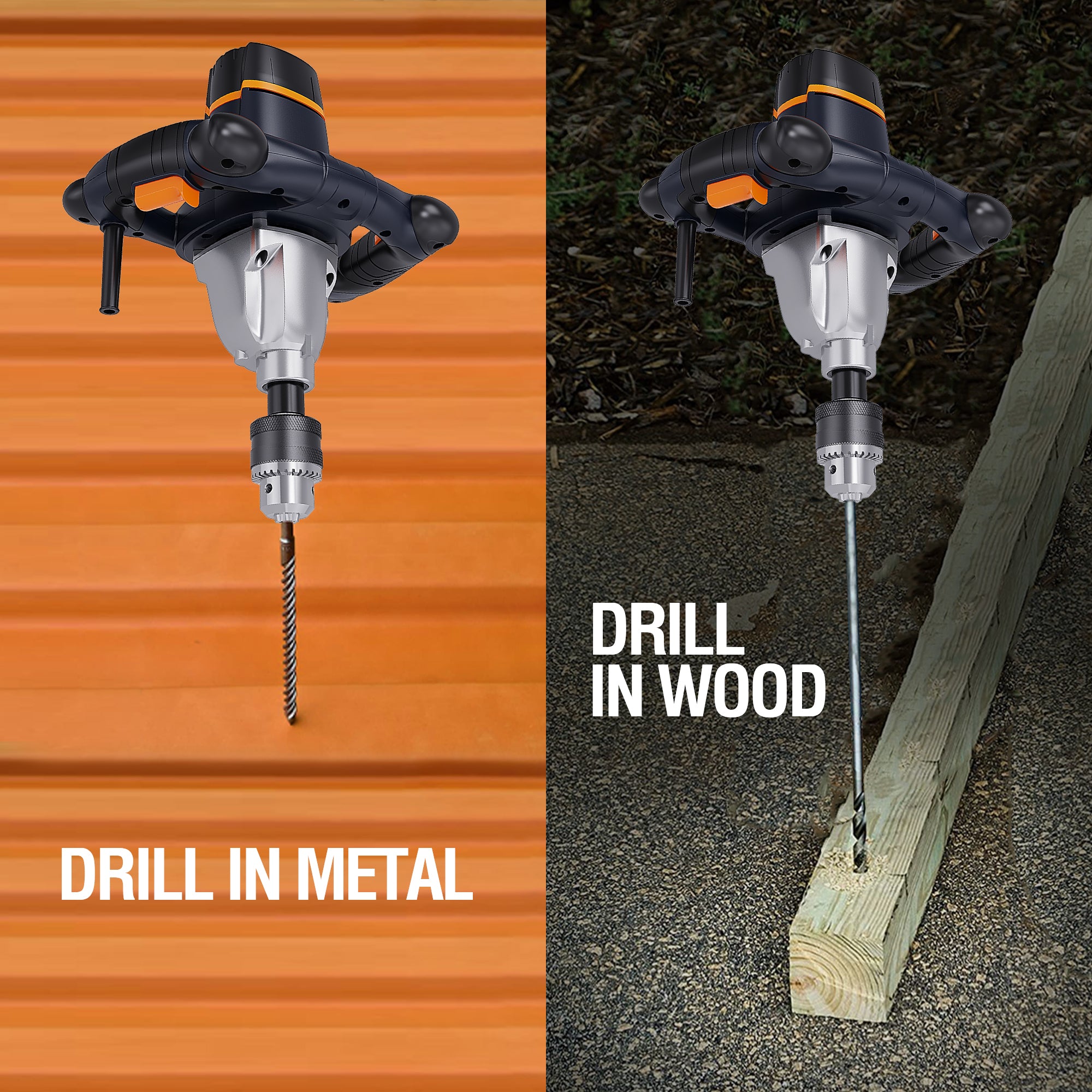 MAXXT Mixer 13A Single Paddle Concrete Mortar Mixer, 5/8" Keyed Chuck