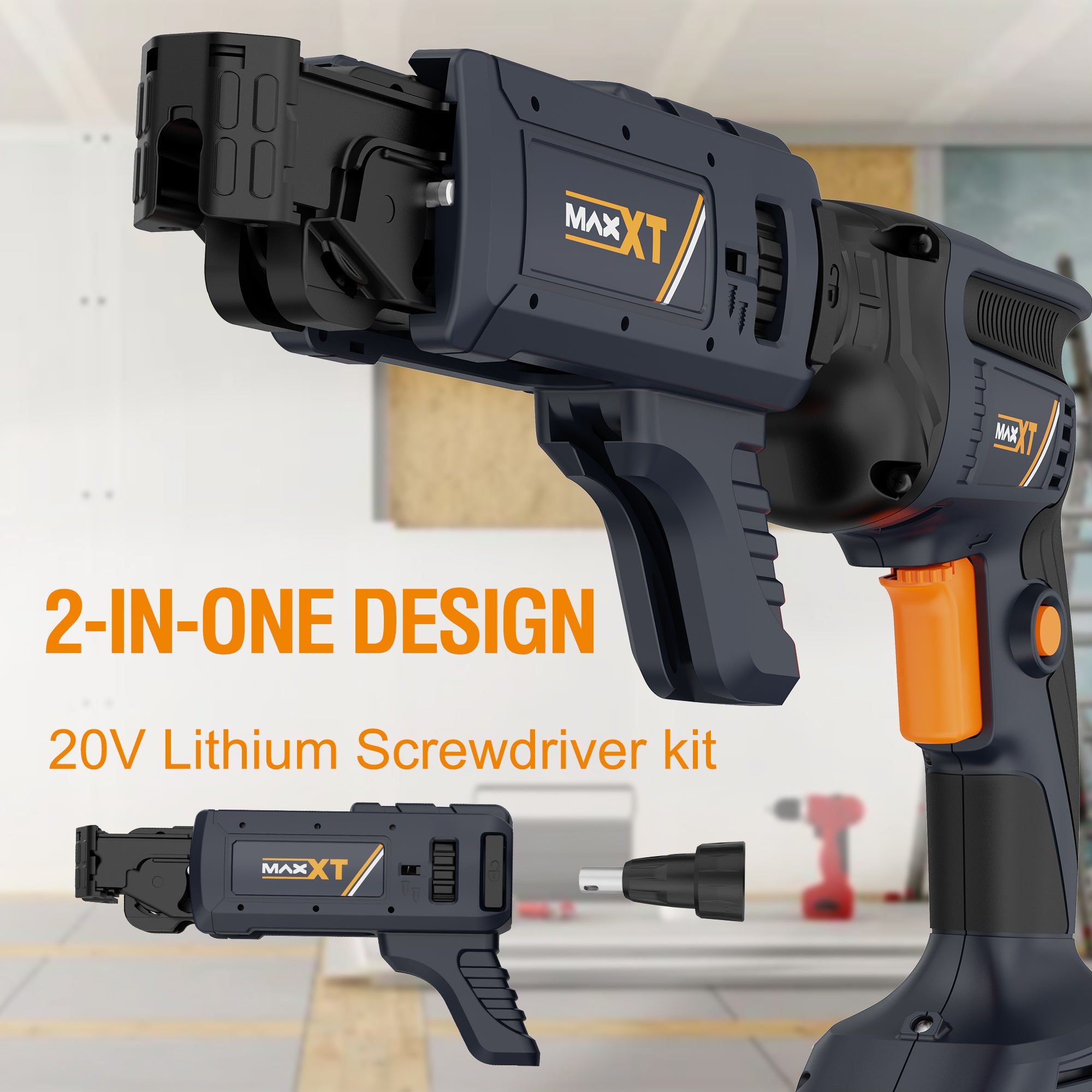 MAXXT 20V Drywall Screw Gun Brushless（Included 2.0Ah Battery and Charger）