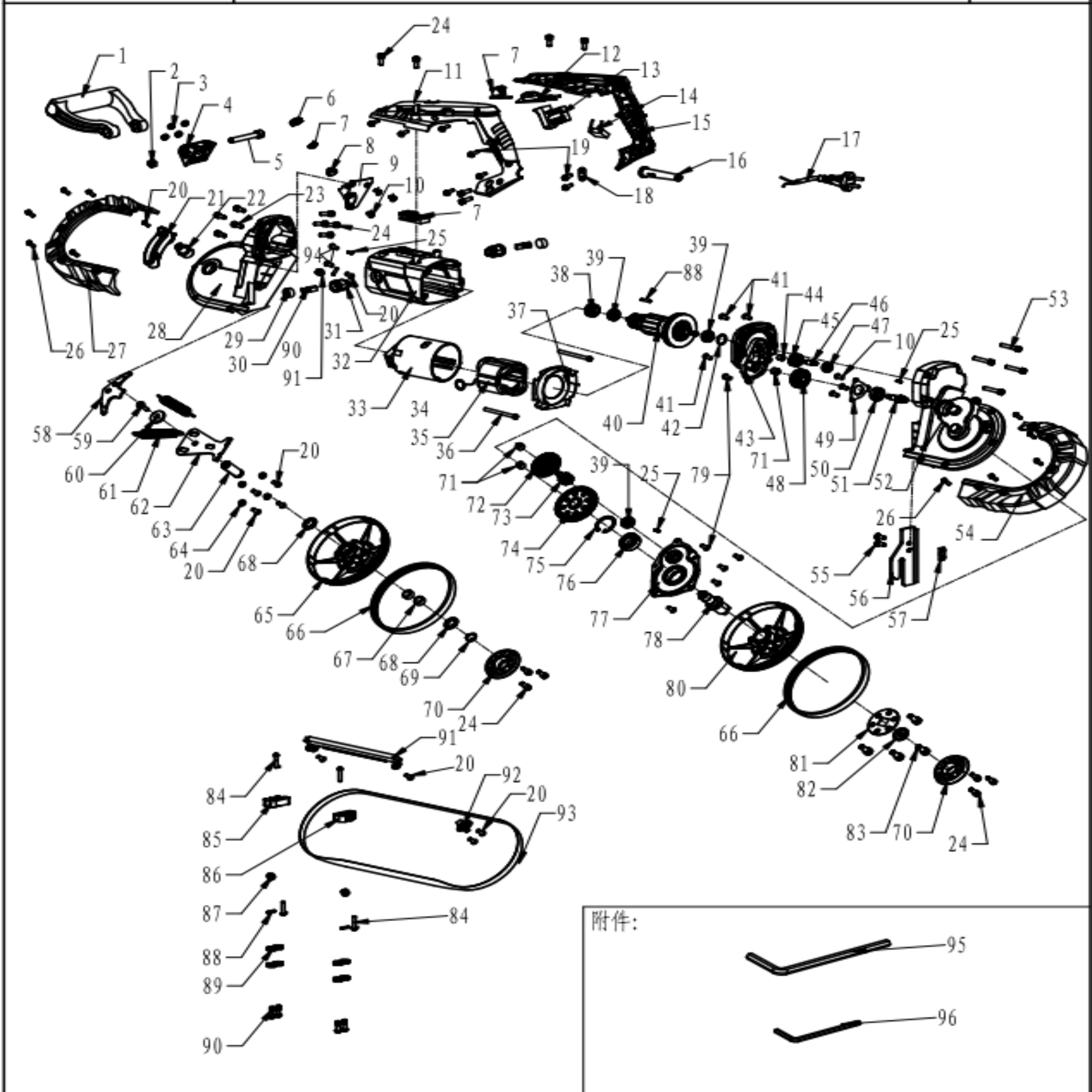 Spare parts  for band saw R2103 US