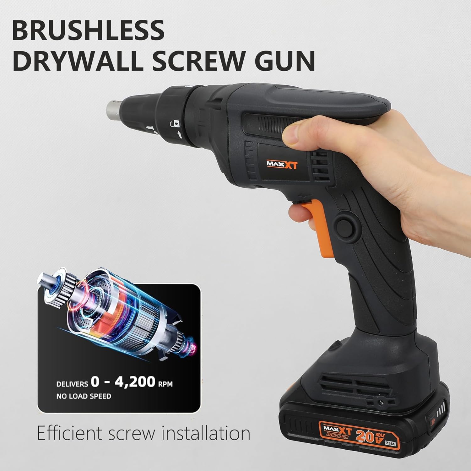 MAXXT 20V Brushless Auto-Feed Screwdriver | With 2.0Ah Battery