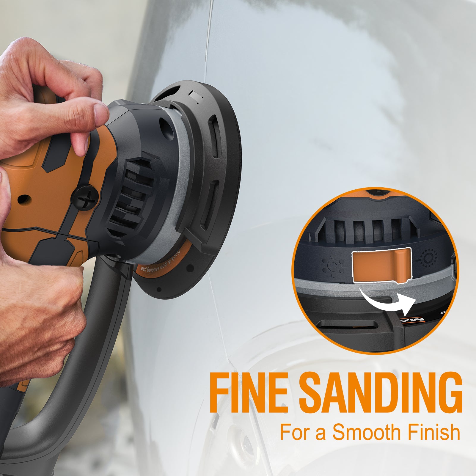 MAXXT 800W Dual-Mode Sander | 6-Speed & Dust Extraction