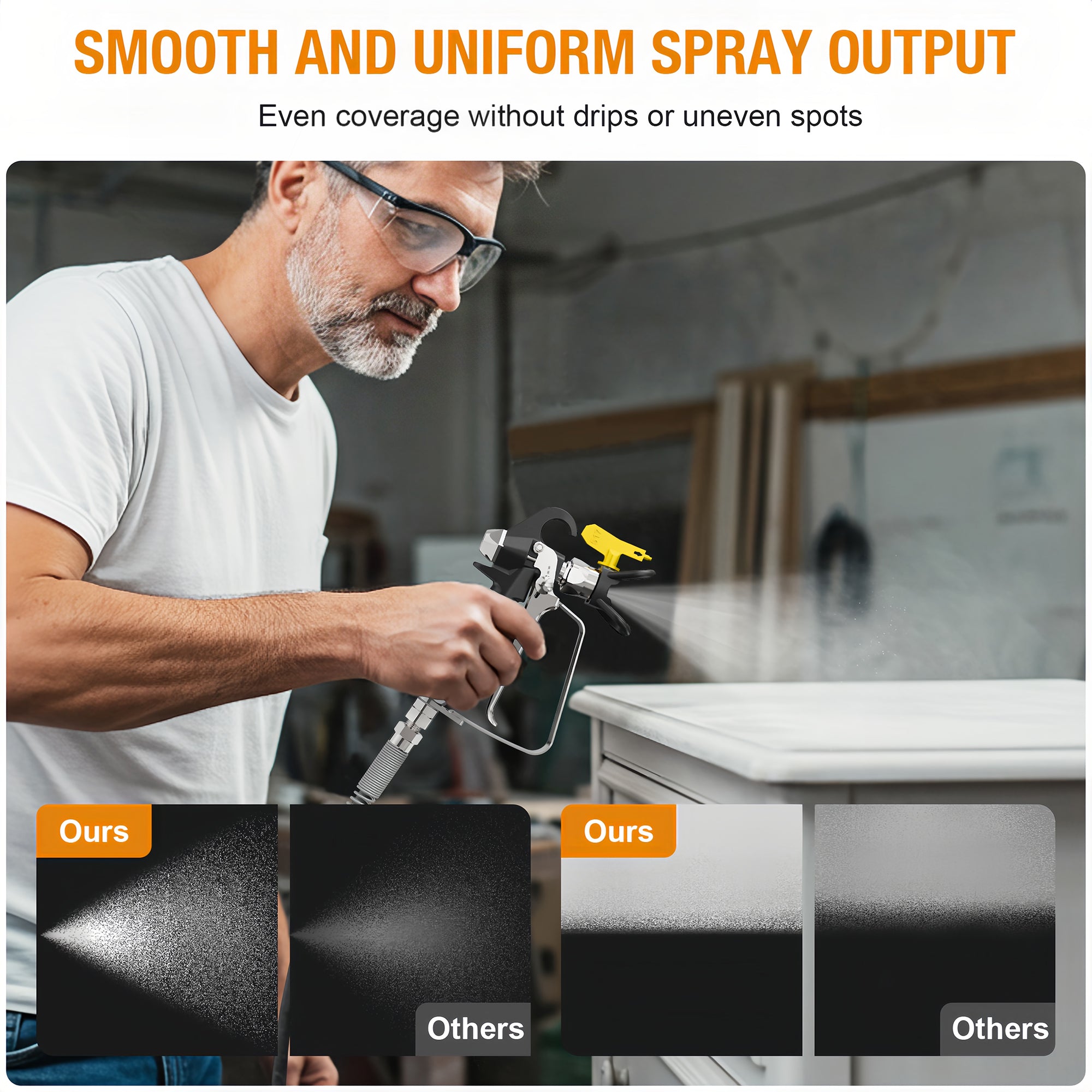 MAXXT Airless Paint Sprayers，1300W High Pressure Airless Stand Sprayer