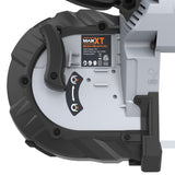 MAXXT Portable Band Saw with Base 10-Amp 5-Inch Deep Cut Variable Speed Handheld Portable Automatic Multi-Purpose Cutting with Carrying wheels