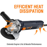 MAXXT 1700W Angle Grinder: Professional-grade cutting, grinding, and polishing tool