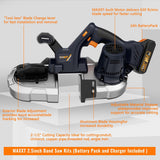 MAXXT 20V Portable Brushless Band Saw Kit 2.5inch Cutting Capacity