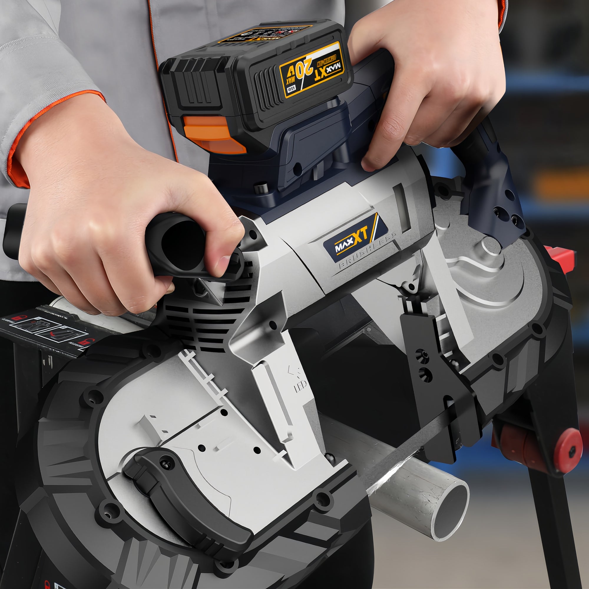 MAXXT Cordless Band Saw，Brushless Power Band Saw 20V MAX 5inch Cutting Capacity