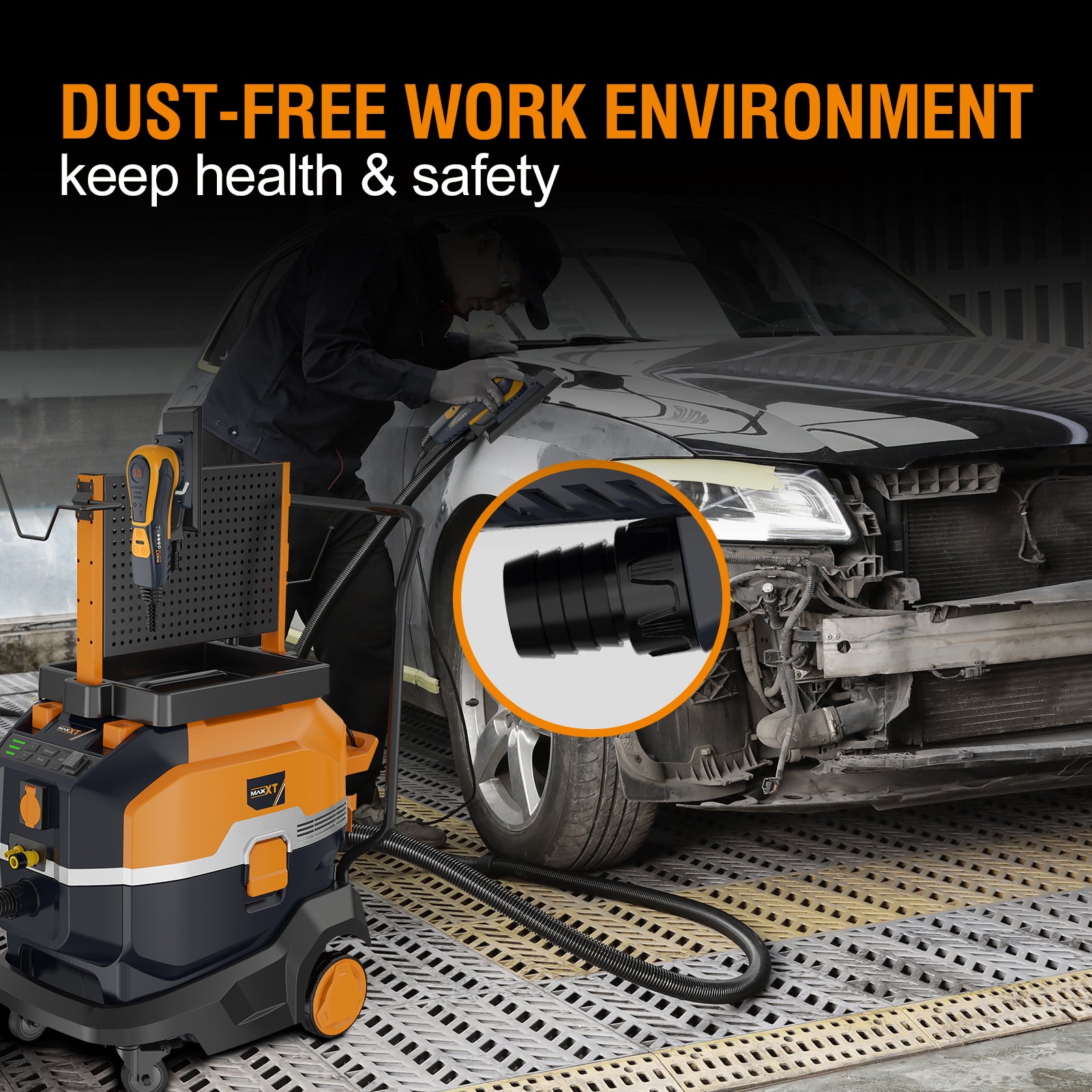 MAXXT 350W Brushless Sheet Sander - Low-Vibration Tool