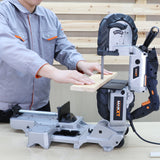 MAXXT Portable Band Saw with Base 10-Amp 5-Inch Deep Cut Variable Speed Handheld Portable Automatic Multi-Purpose Cutting with Carrying wheels