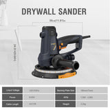 MAXXT 810W Handheld Drywall Sander, Electric Sander for Walls,Rough and fine Sanding, 1500-2800RPM Variable Speed, Upgraded Pad, Adjustable Suction, Self-Dust-Extraction, 8 Pcs Sandpaper