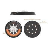 MAXXT 5"(125mm)  Hook & Loop DA Sander Backing Plate Pad, Multi-Hole Pattern Dustless - Dual-Action Random Orbital Sanding Pad - Low Profile Edge, Medium Density - for MAXXT Brushless Orbit Sander R7303