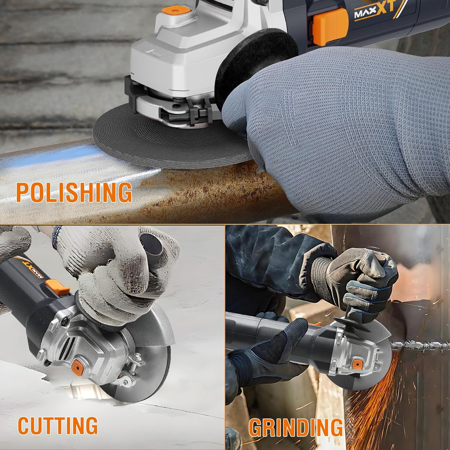 MAXXT 1700W Industrial-Grade Angle Grinder