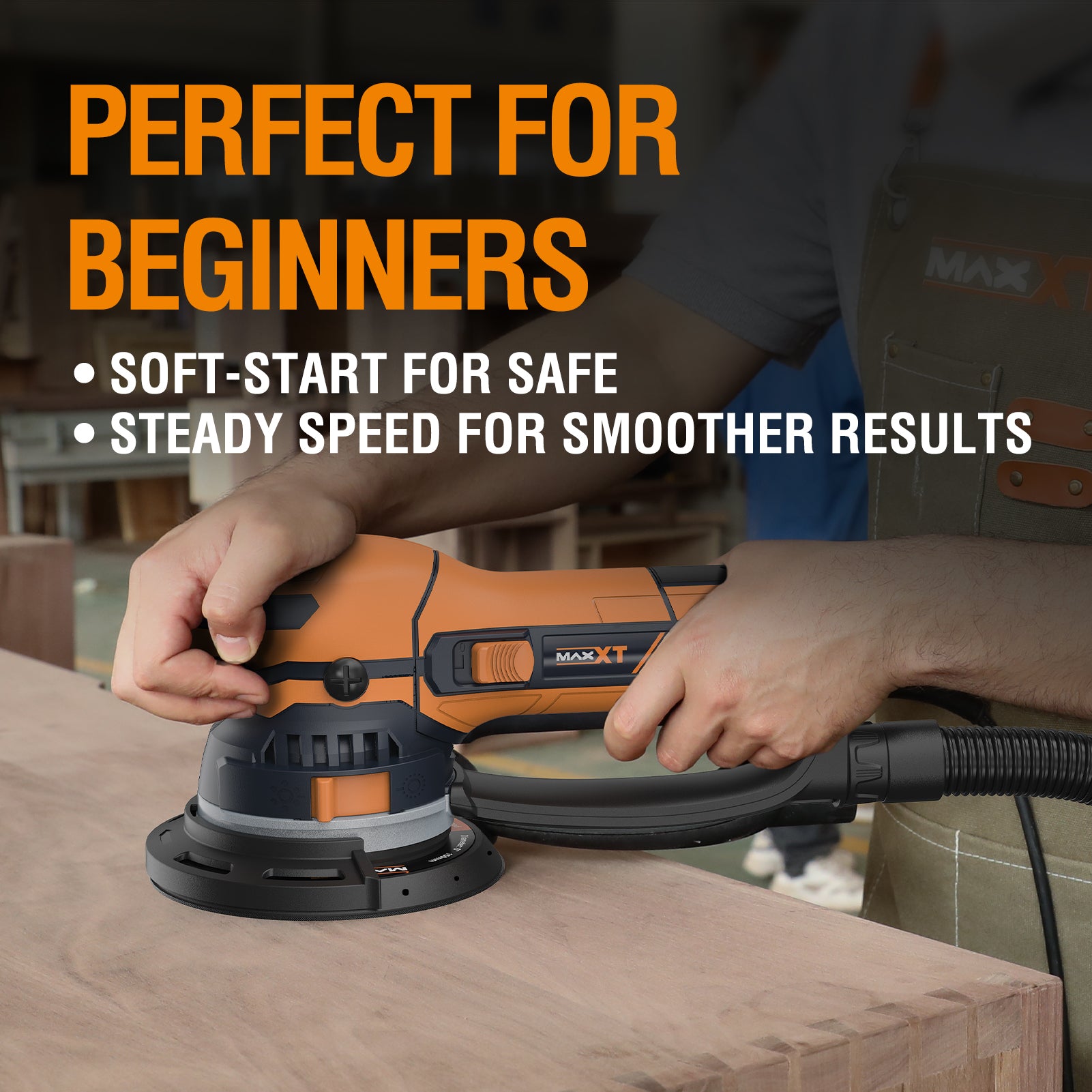 MAXXT 800W Dual-Mode Sander | 6-Speed & Dust Extraction