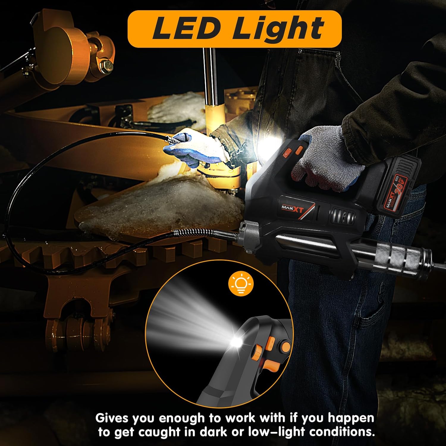 MAXXT 20V Cordless High-Pressure Grease Gun Set