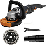 MAXXT Concrete Sander - Professional 125mm Diamond Grinding Cup with Powerful 1500W Motor | Dust-Free Restoration Set | Versatile Plaster and Angle Grinder | Premium Quality for Precision Results