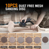 MAXXT Electric 5mm Random Orbital Sander with Tool Case, Palm Sander with Brushless Motor, 5&6Inch Sanding Pads, Central Vacuum, Sanders for Woodworking, Primary Wood and Panel Processing