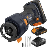 Cordless Drywall Cut Out Tool, MAXXT 20V Drywall Rotary Saw 28000 RPM with 2.0Ah Battery and Quick Charger, Tool Free Depth Adjustment, Drywall Cutting Tool for Plywood/Wood/Drywall(Included 2 Bits)