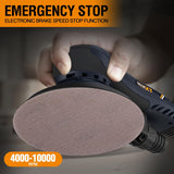 MAXXT Electric 5mm Random Orbital Sander with Tool Case, Palm Sander with Brushless Motor, 5&6Inch Sanding Pads, Central Vacuum, Sanders for Woodworking, Primary Wood and Panel Processing