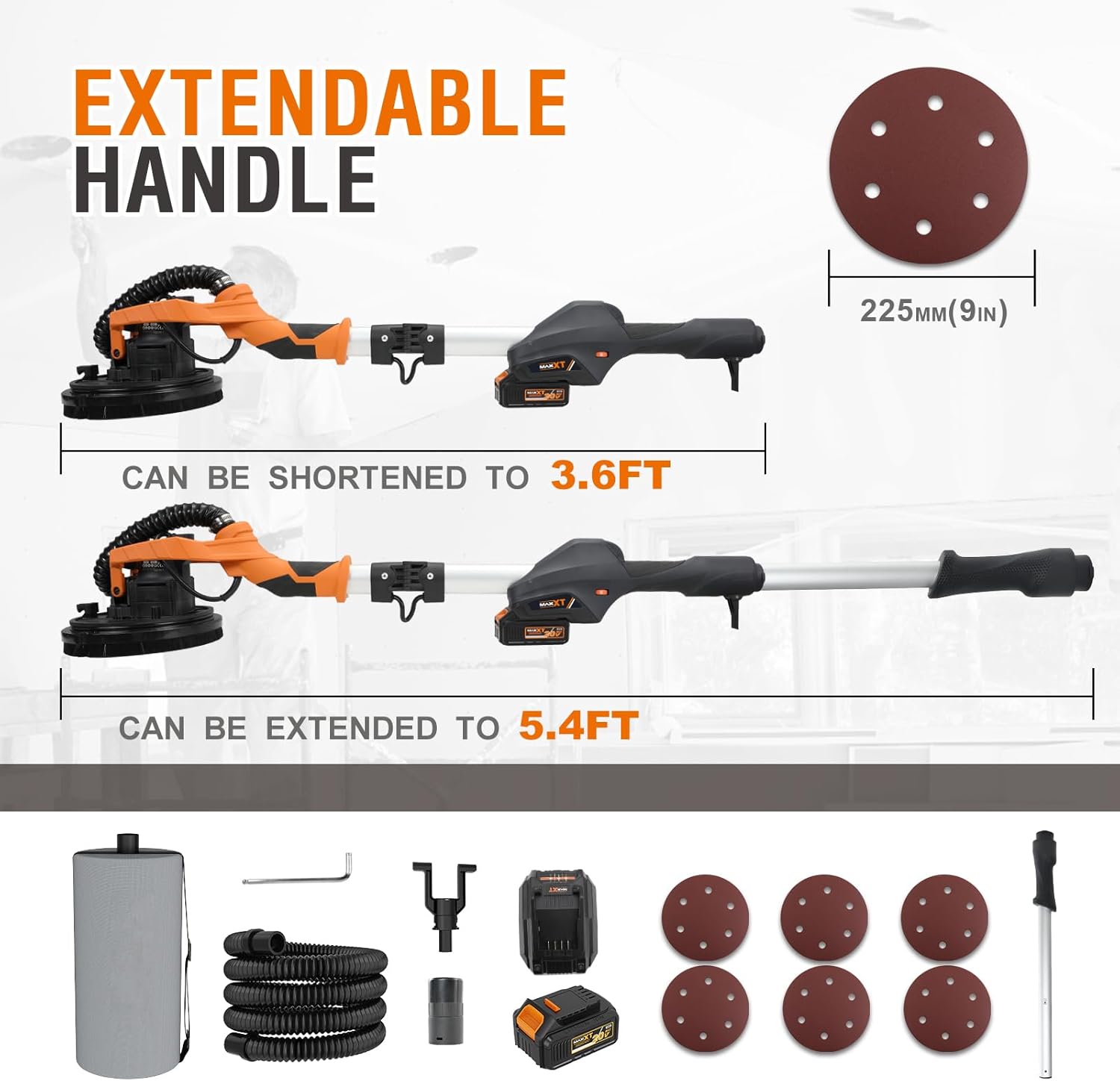 MAXXT 20V cordless wall sander Brushless