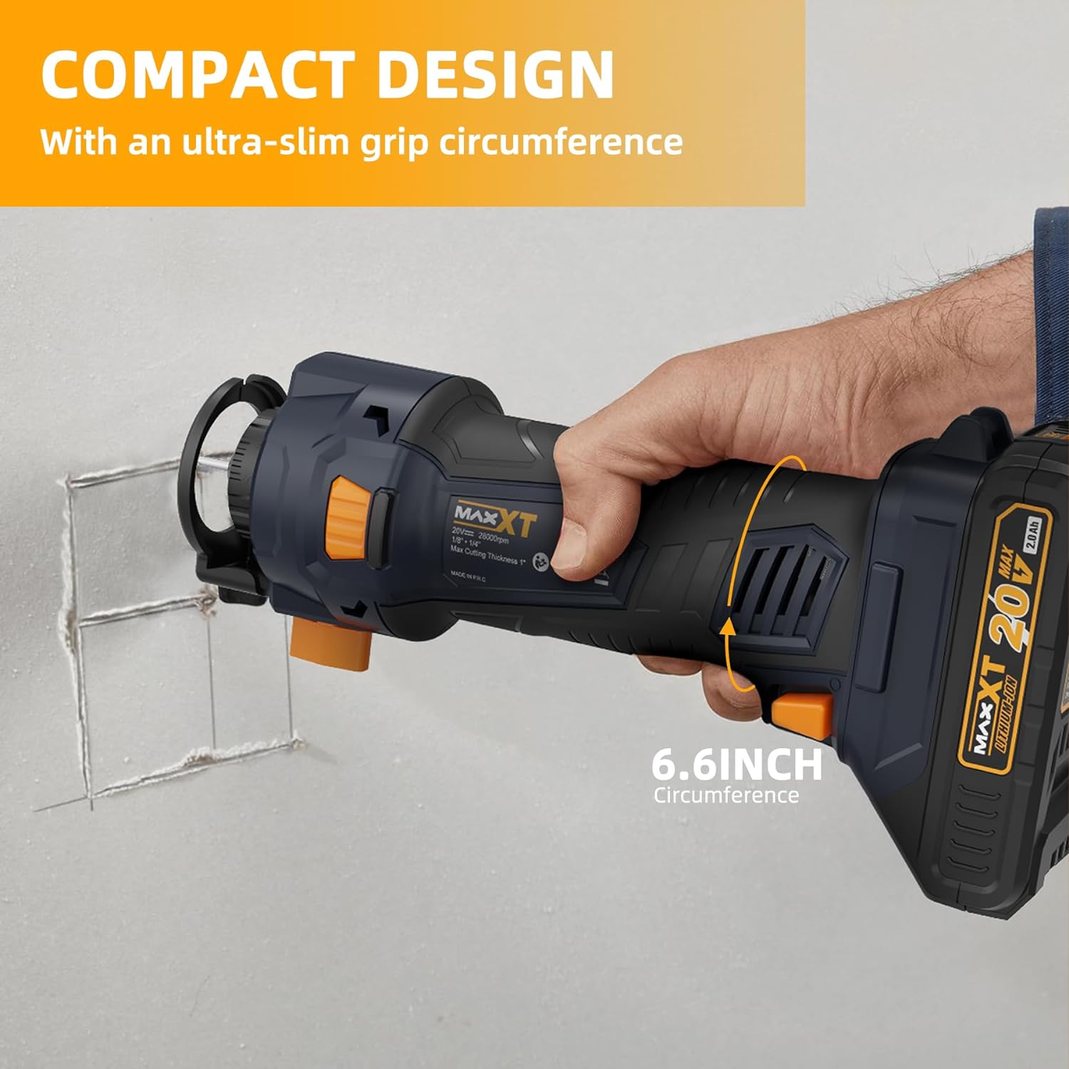 Cordless Drywall Cut Out Tool, MAXXT 20V Drywall Rotary Saw 28000 RPM ...