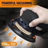 MAXXT Electric 5mm Random Orbital Sander with Tool Case, Palm Sander with Brushless Motor, 5&6Inch Sanding Pads, Central Vacuum, Sanders for Woodworking, Primary Wood and Panel Processing