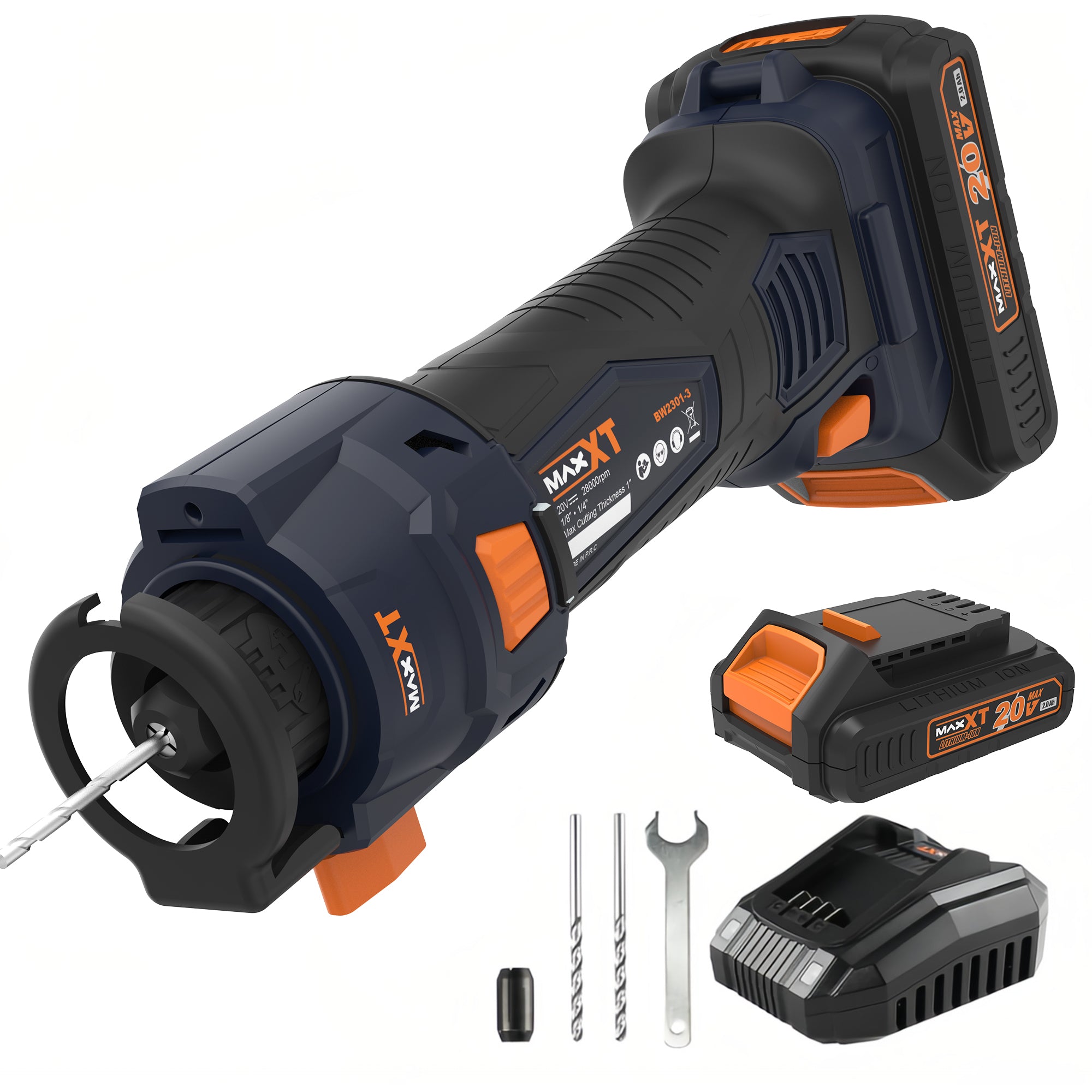 MAXXT 20V Cordless Drywall Cut Out Tool with 2.0Ah Battery and Quick Charger