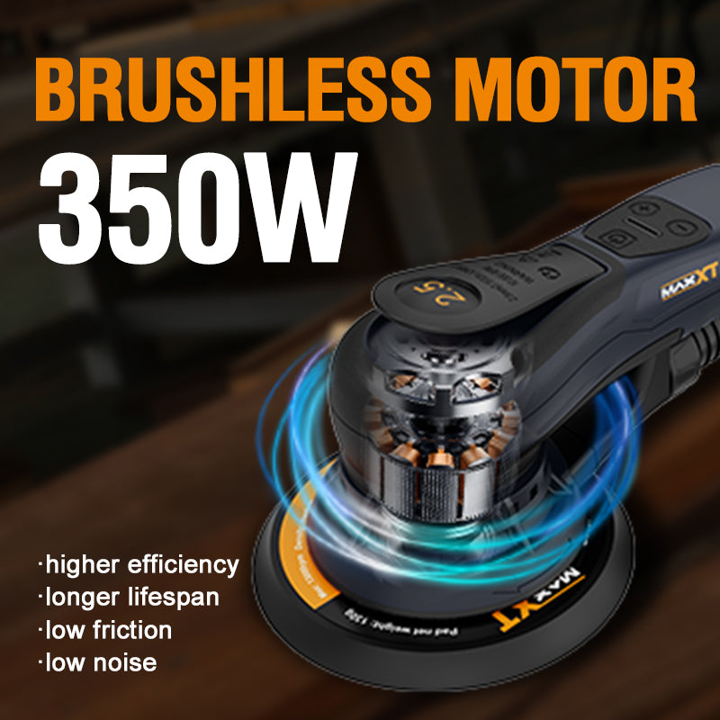 MAXXT Electric 5mm Random Orbital Sander with Tool Case ，5&6Inch Sanding Pads