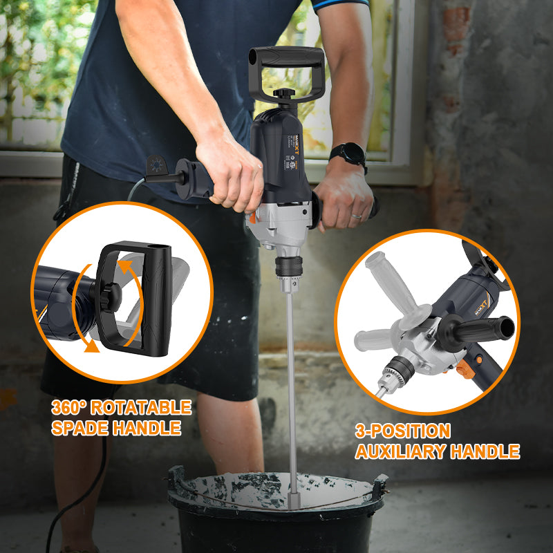 Maxxt 9A Motor Drill Mixer Set with Spade Handle  for Drilling and Mixing