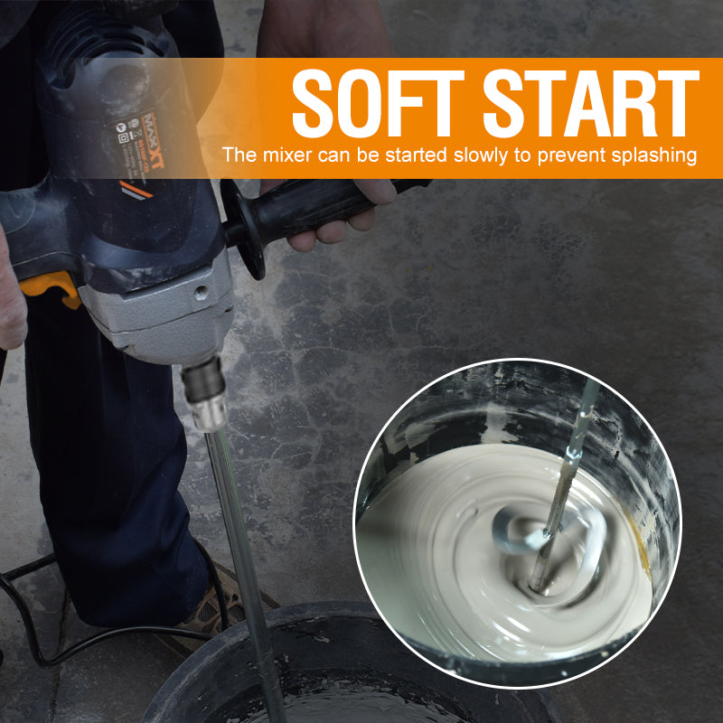 MAXXT 1/2-inch 9A Electric Drill Mixer Set (includes two mixing rods)