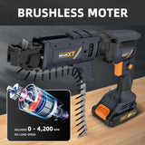 20V Drywall Screw Gun Brushless, MAXXT Cordless Lithium-Ion Brushless Drywall Screwdriver Autofeed 5000RPM with Collated Drywall Attachment（Included 2.0Ah Battery and Charger）