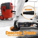 MAXXT Concrete Sander - Professional 125mm Diamond Grinding Cup with Powerful 1500W Motor | Dust-Free Restoration Set | Versatile Plaster and Angle Grinder | Premium Quality for Precision Results（R7507）