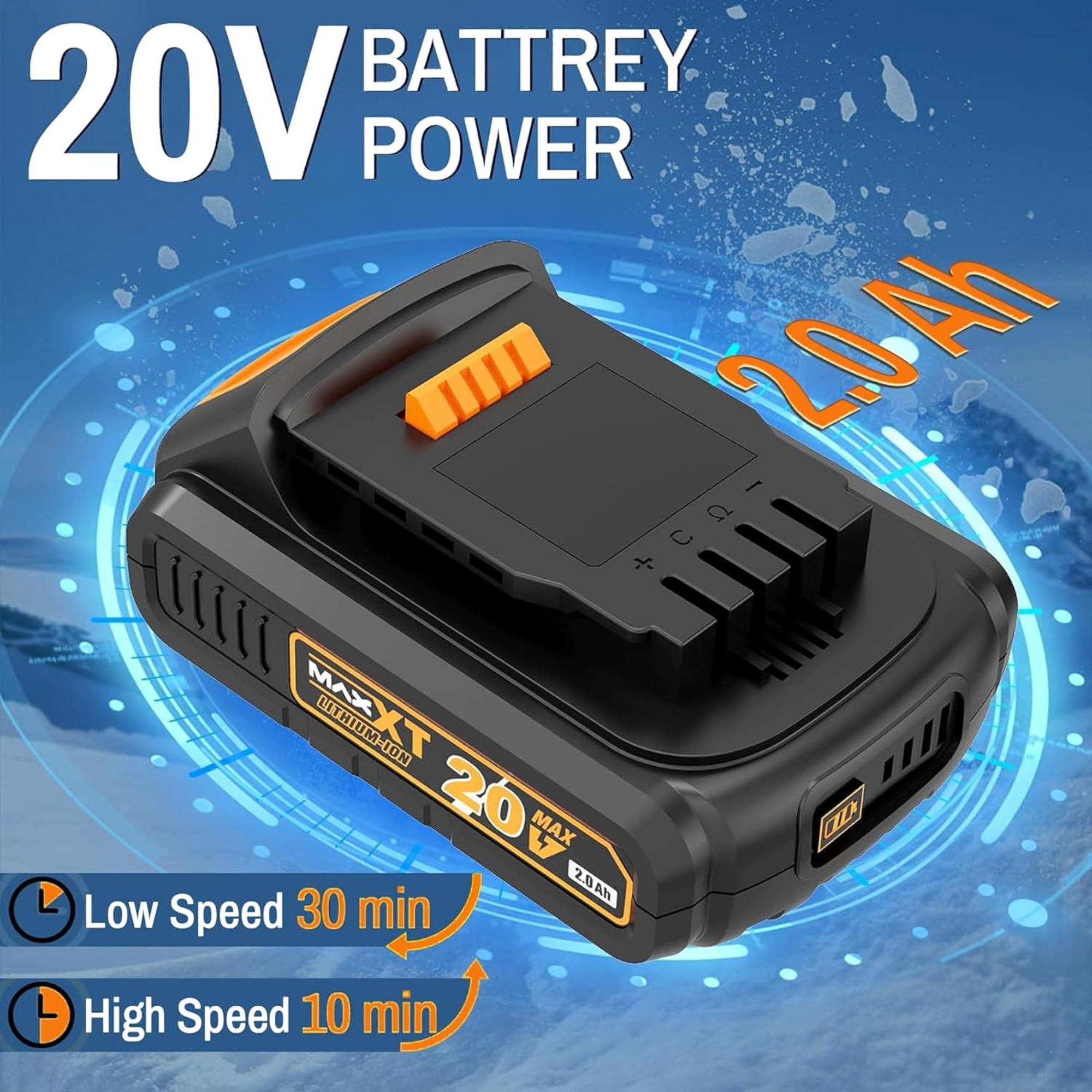 360CFM Cordless Leaf Blower, MAXXT 20V Battery Powered Blower