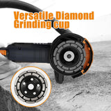 MAXXT Concrete Sander - Professional 125mm Diamond Grinding Cup with Powerful 1500W Motor | Dust-Free Restoration Set | Versatile Plaster and Angle Grinder | Premium Quality for Precision Results（R7507）