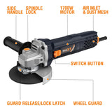 MAXXT 1700W Angle Grinder: Professional-grade cutting, grinding, and polishing tool