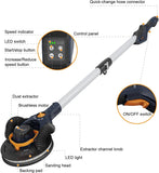 MAXXT 4mm Random Orbital Drywall Sander, 350W brush motor, dual-mode vacuuming for more efficient