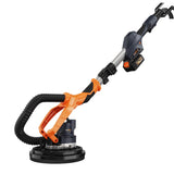 MAXXT 20 V cordless wall sander (brushless): integrated dust extraction system, 225 mm grinding plate, continuous speed control (600-1200 rpm), telescopic arm (110-165 cm extendible), for walls and