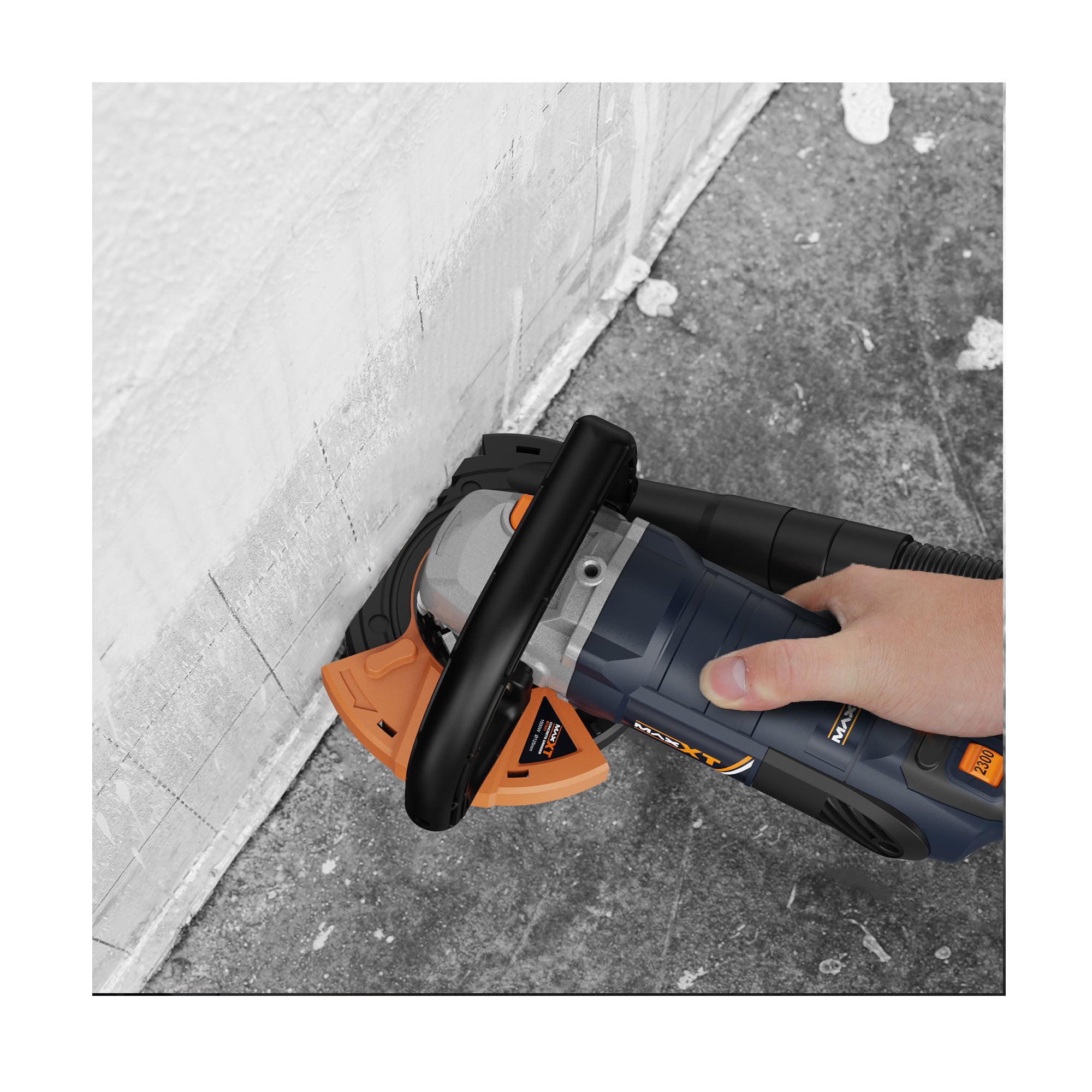 MAXXT 1500W Concrete Grinder, 5-Inch, 7-Speed, Dual Discs